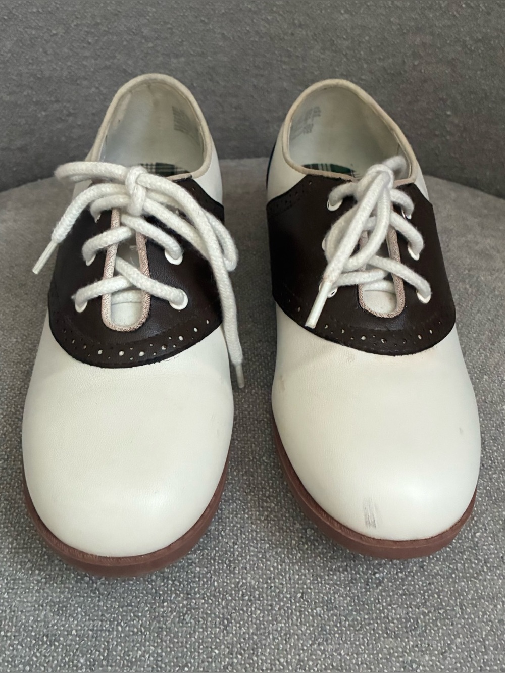 SmartFit Kids Brown and White Saddle Shoes, Size 2.5